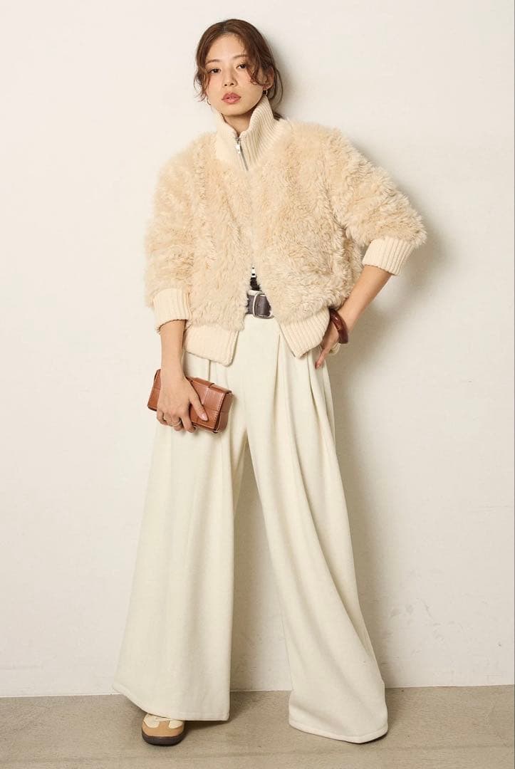 【ESICA(エシカ)】ハイネックボアブルゾン