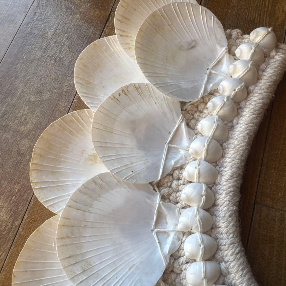 天然シェル 貝殻 デコレーション 壁掛け インテリア ボヘミアン 2個まとめて割