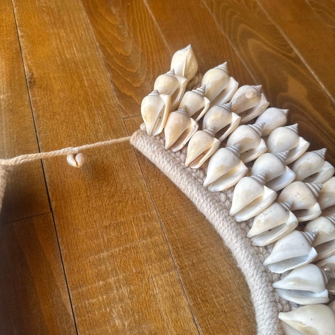 天然シェル 貝殻 デコレーション 壁掛け インテリア ボヘミアン 2個まとめて割