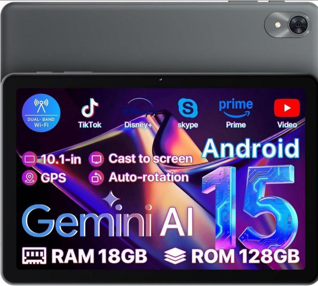 Android 15 タブレットGemini 18GB+128GB 10インチ