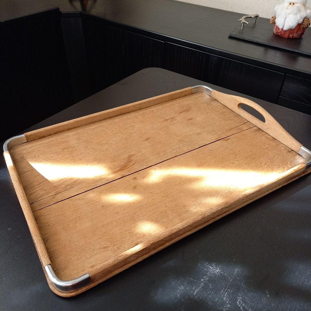 あつき様の　フランス　アンティーク木製トレイ