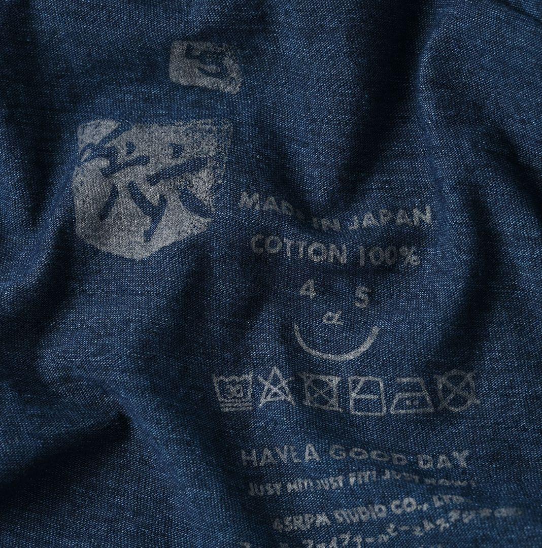 本日最終45R★天竺のフリルTシャツ（影色納戸）今季