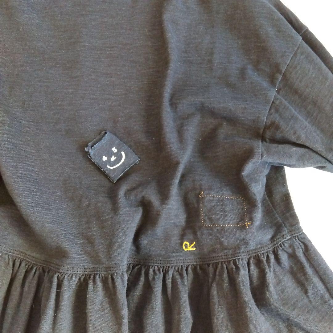 本日最終45R★天竺のフリルTシャツ（影色納戸）今季