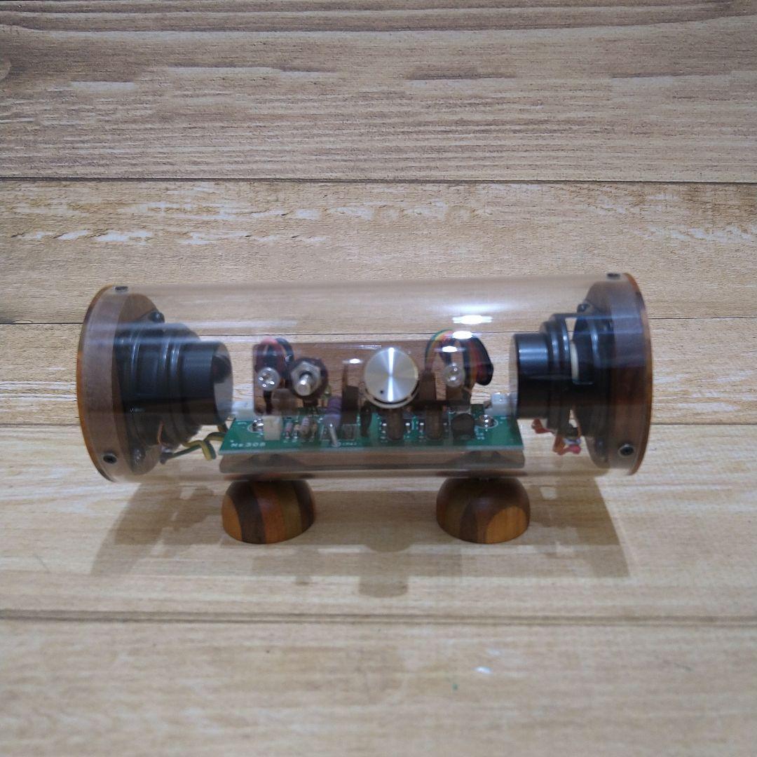 エムズ　アンプ内蔵型波動スピーカー「スケルトン」新品未使用　メーカー3年保証付