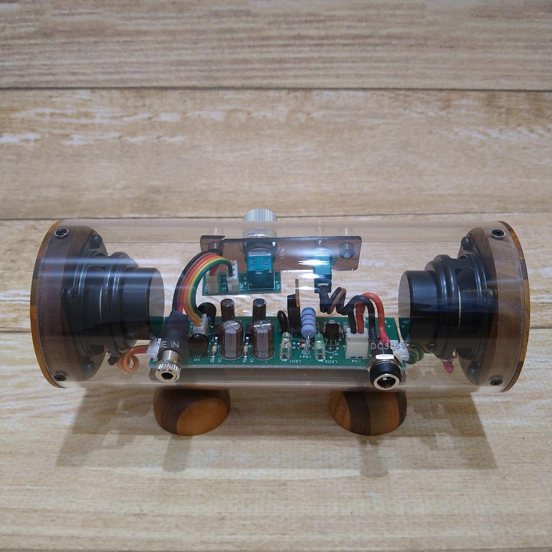 エムズ　アンプ内蔵型波動スピーカー「スケルトン」新品未使用　メーカー3年保証付