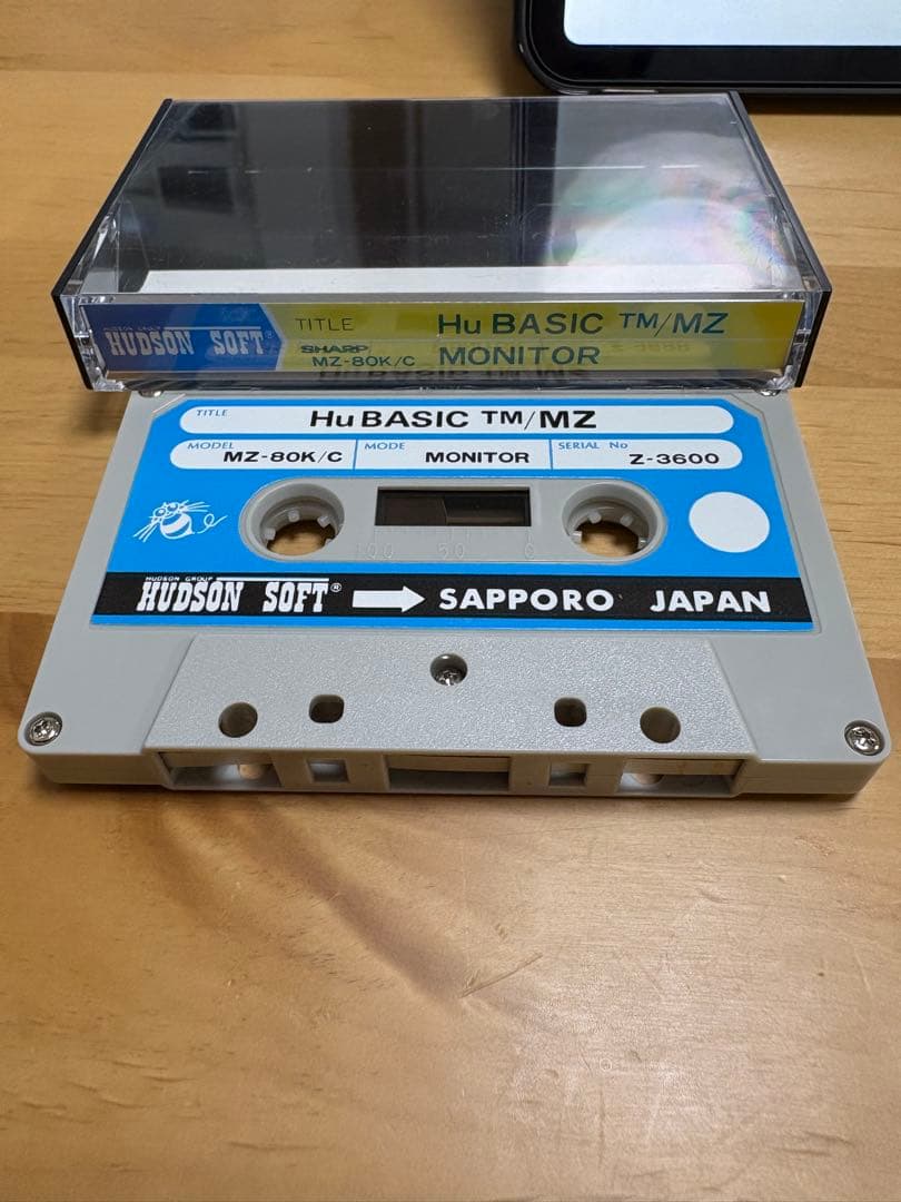 HuBASIC TM/MZ MZ-80K/C カセットテープ