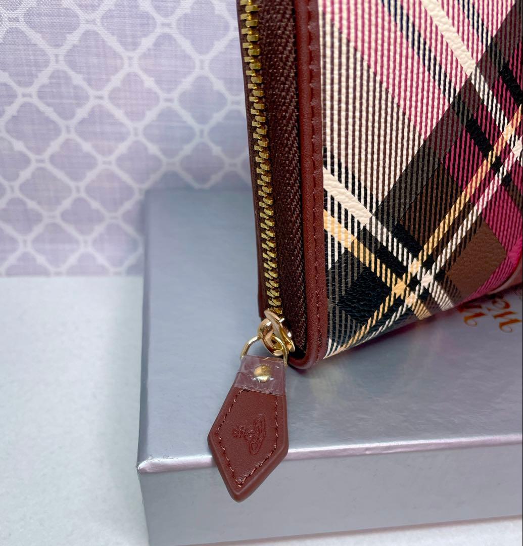 【大人気✨️】ヴィヴィアン・ウエストウッド 茶チェック 長財布