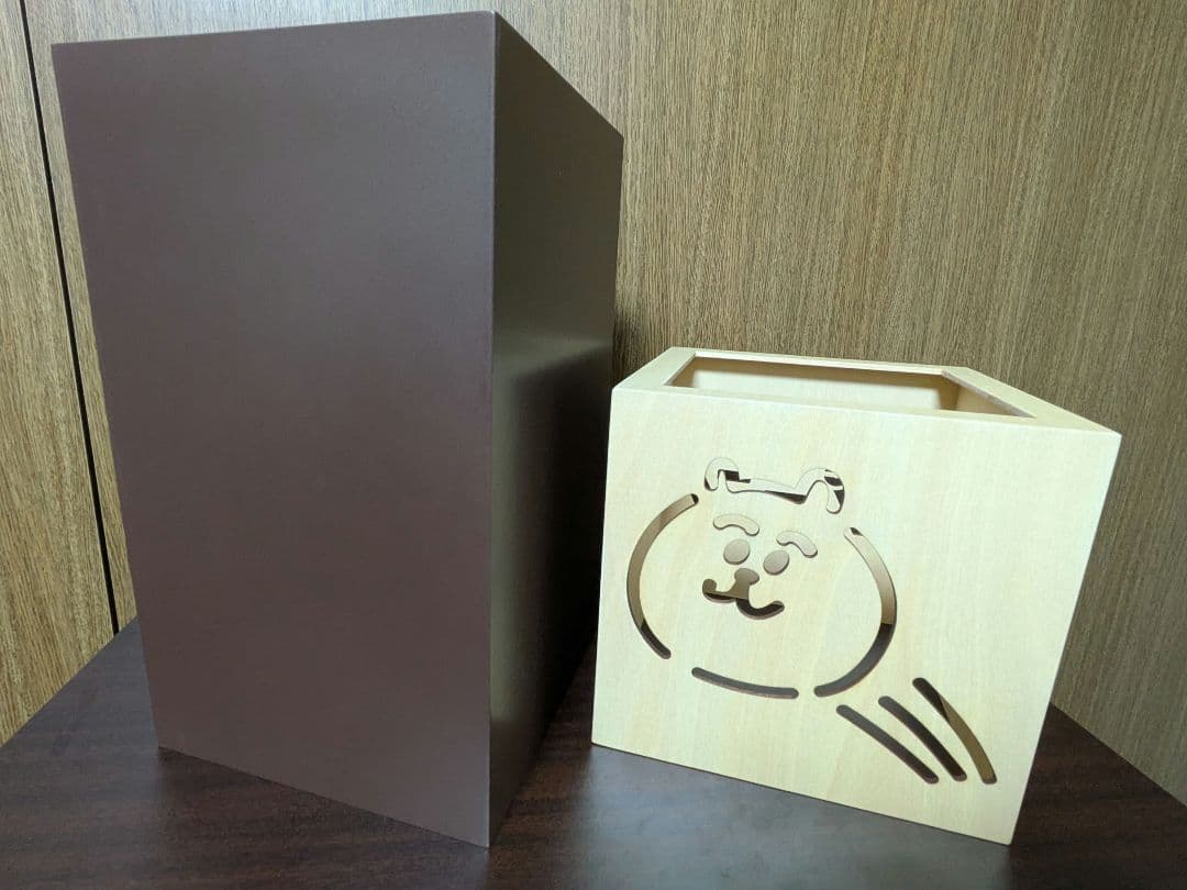 ヤマト工芸×瀬戸弘司 W CUBE ブラウン/ナチュラル　梱包段ボール付属