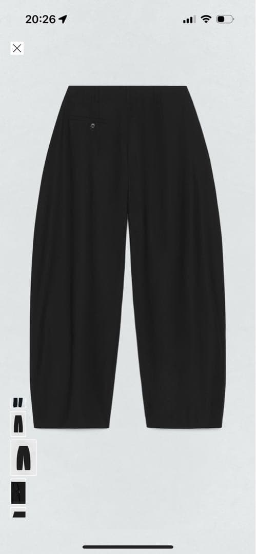 【新品】ZARA SOSHIOTSUKI ソウシオオツキ/ウールダーツパンツ/L