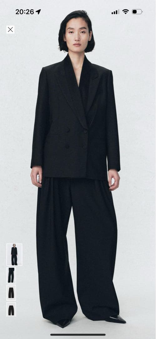 【新品】ZARA SOSHIOTSUKI ソウシオオツキ/ウールダーツパンツ/L