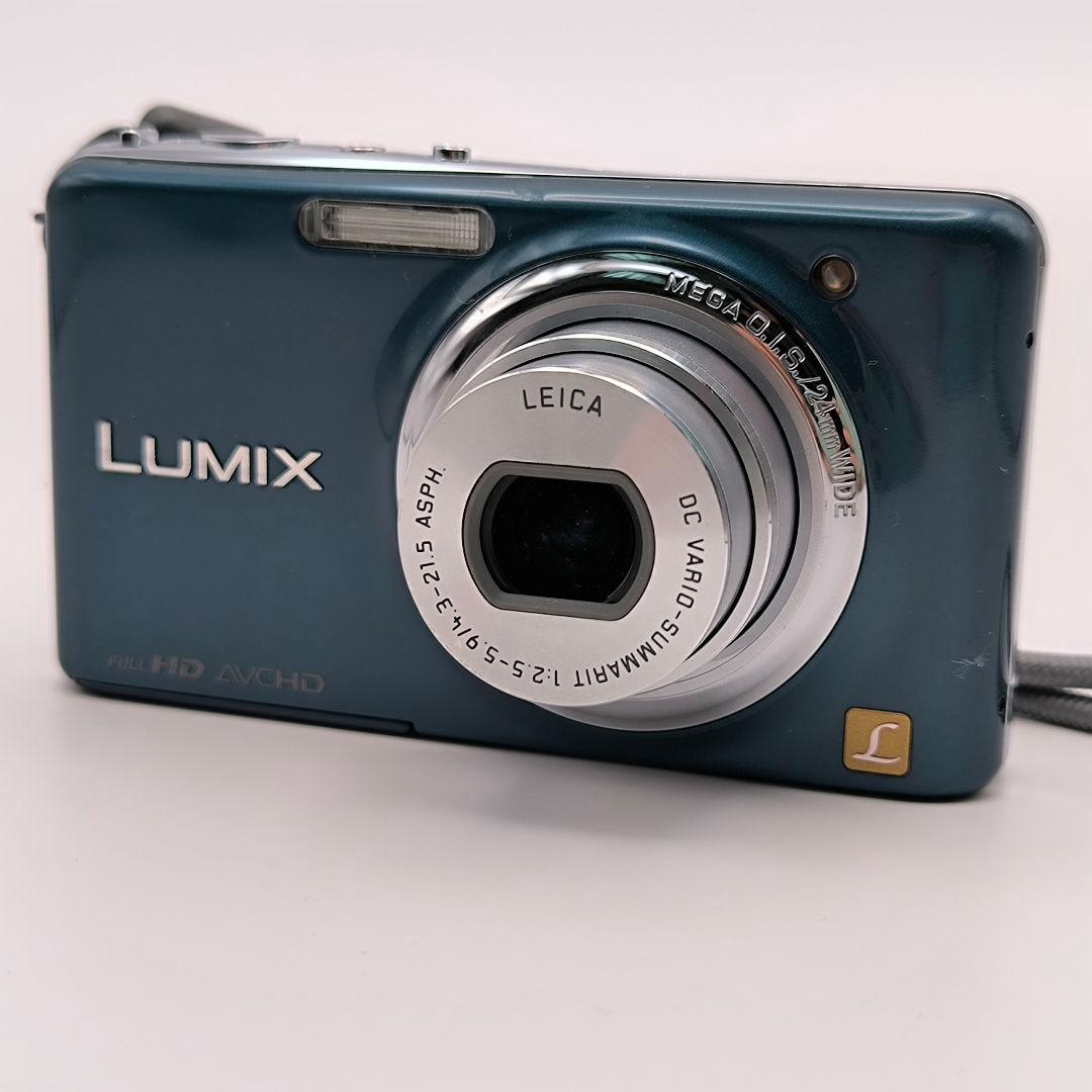 ケース付き美品　Panasonic LUMIX DMC-FX77 スエードブルー