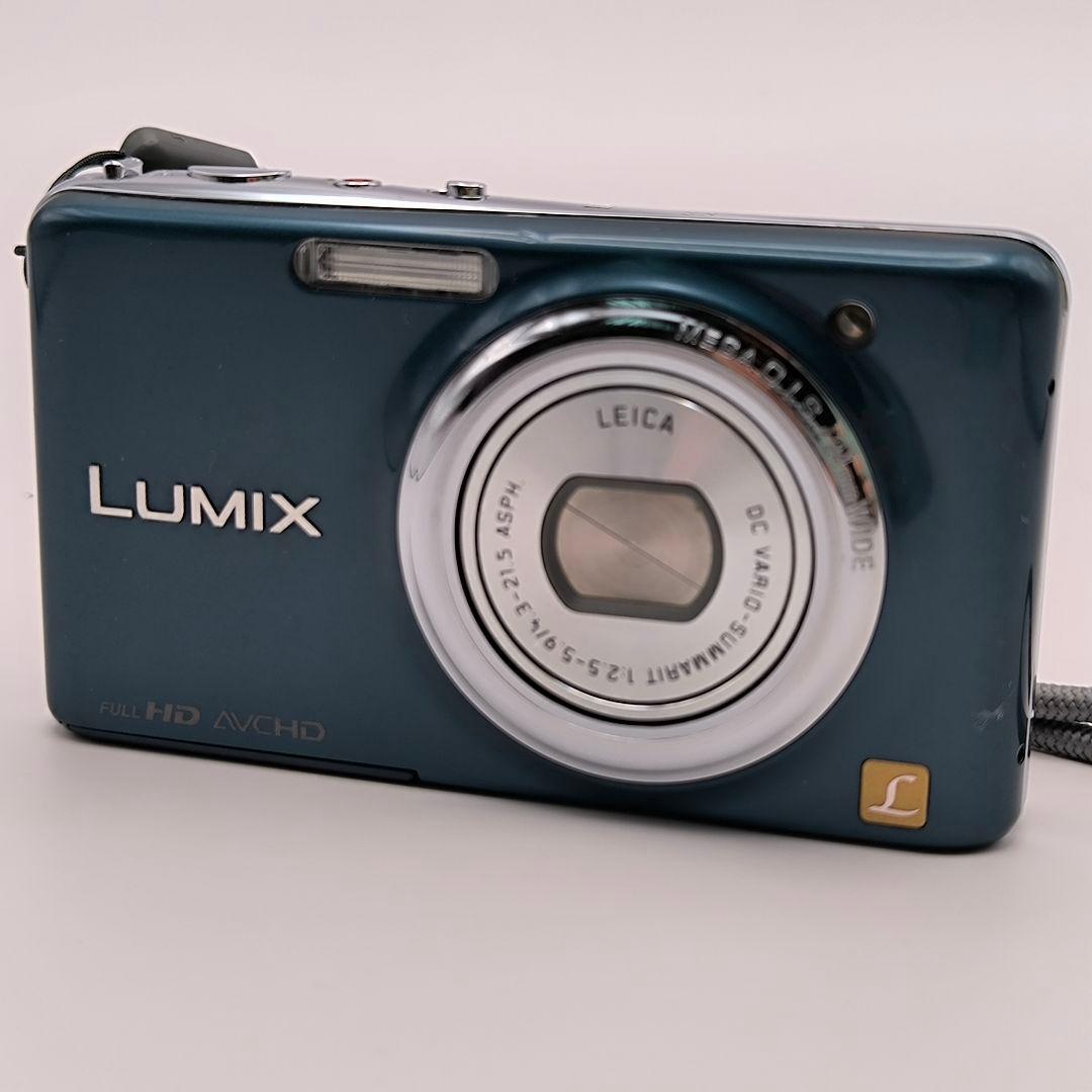 ケース付き美品　Panasonic LUMIX DMC-FX77 スエードブルー
