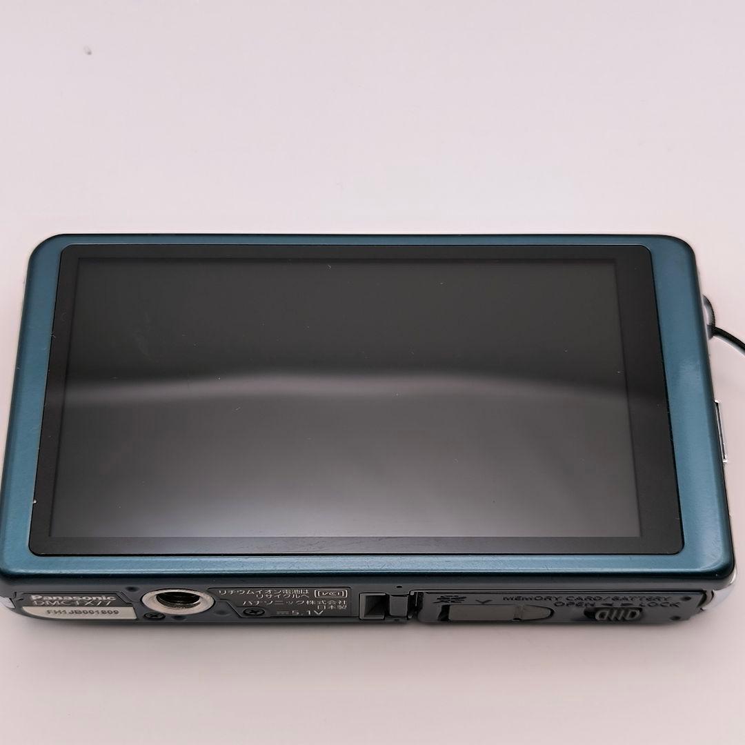 ケース付き美品　Panasonic LUMIX DMC-FX77 スエードブルー