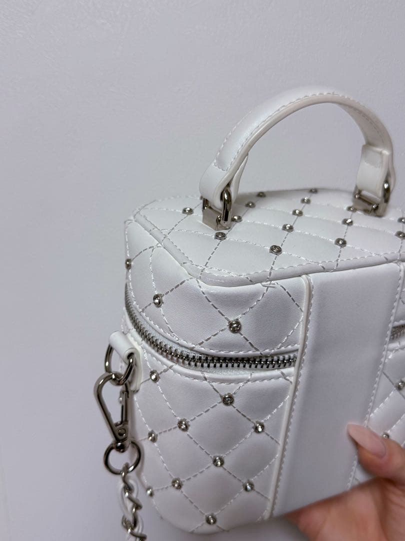 Darich キルティングビジュースクエアミニバッグ