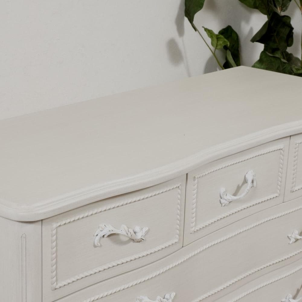 フォロー割【新品】ハンプトンシリーズ　猫脚　アンティークホワイト　チェスト