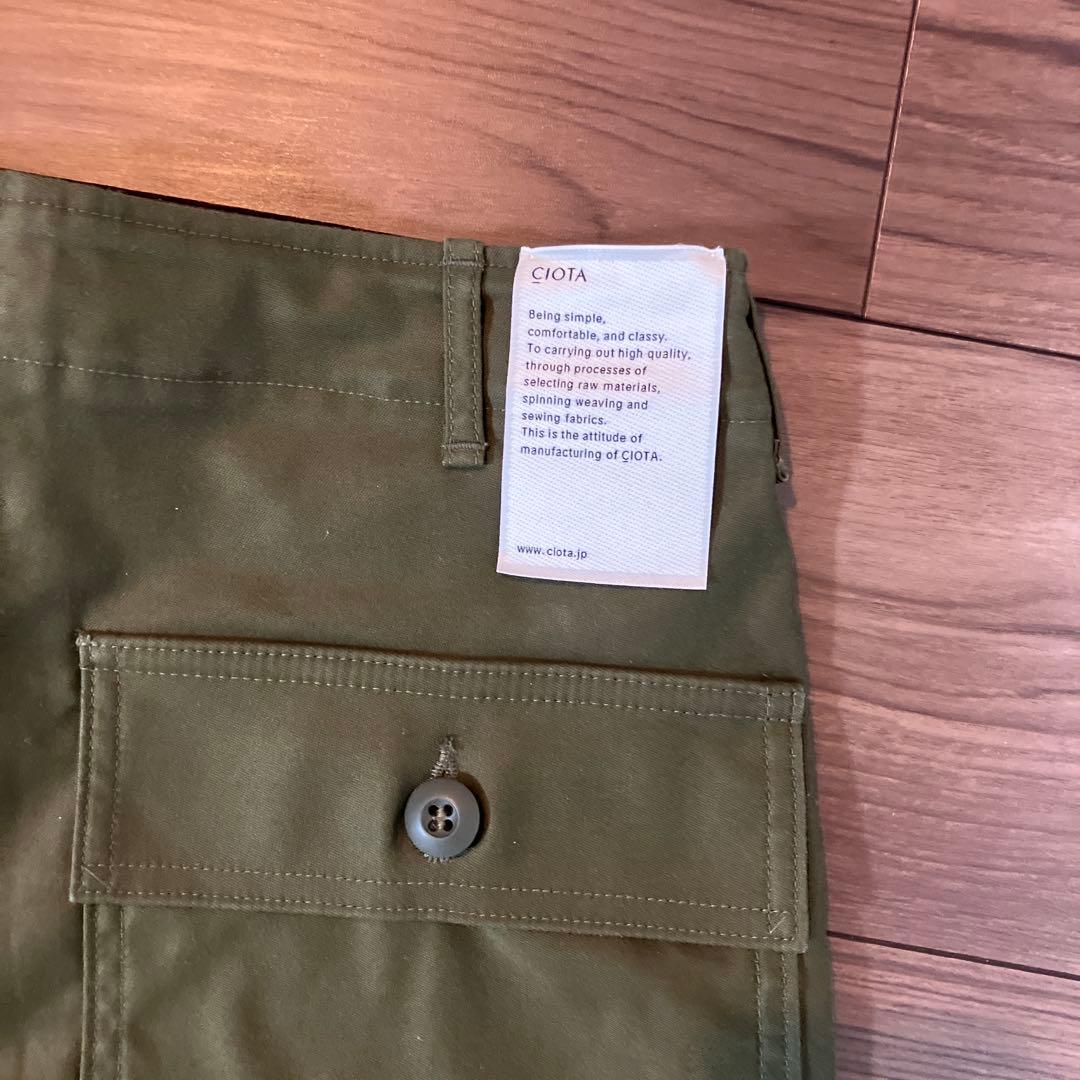 CIOTA EDIFICE 別注 スビンコットン モールスキン ベイカー パンツ