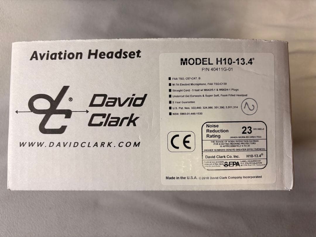 （ナーコー）David Clark H10-13.4 航空機用ヘッドセット
