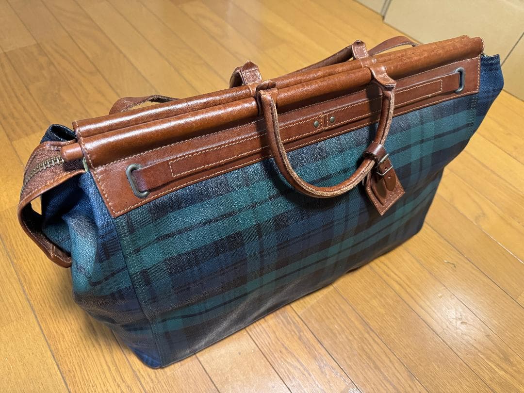 【美品 ラルフローレン ブラックウォッチ ボストンバック】