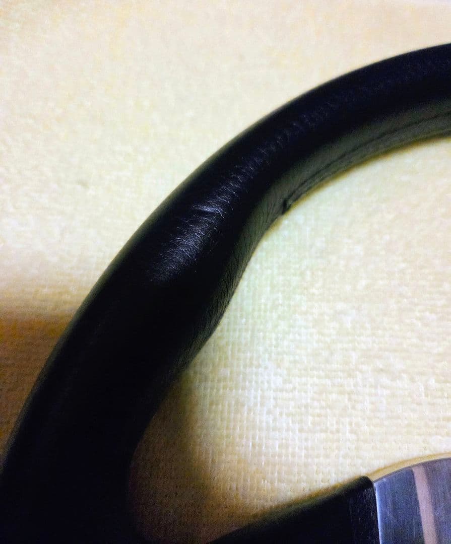 MOMO モモ ステアリング　ブラック　レザー 当時物　約34cm