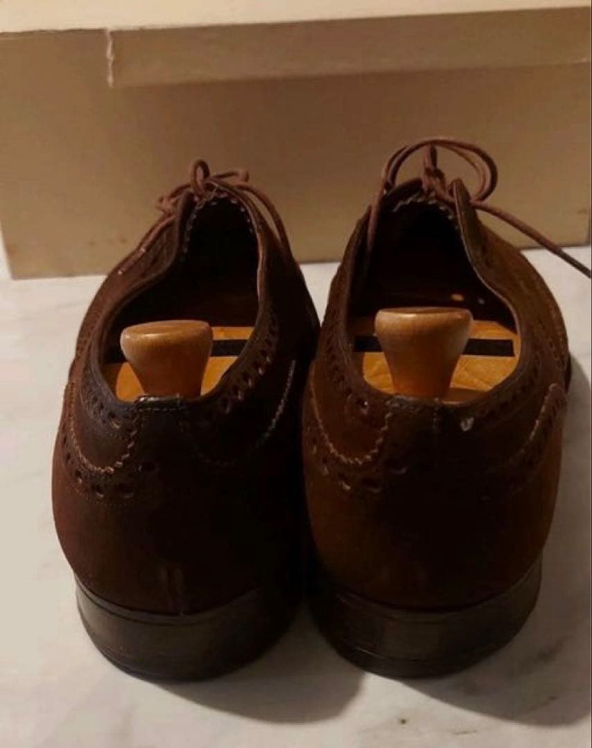 チャーチ スエードウイングチップ バックUK8 Ｅワイズ　二都市