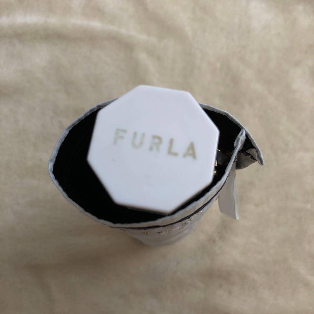 フルラ 日傘　晴雨兼用　遮熱遮光　折りたたみ傘　アーチロゴ　グレー系