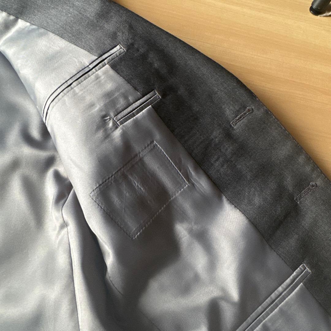 【美品】オーダースーツ スリーピース ダークグレー