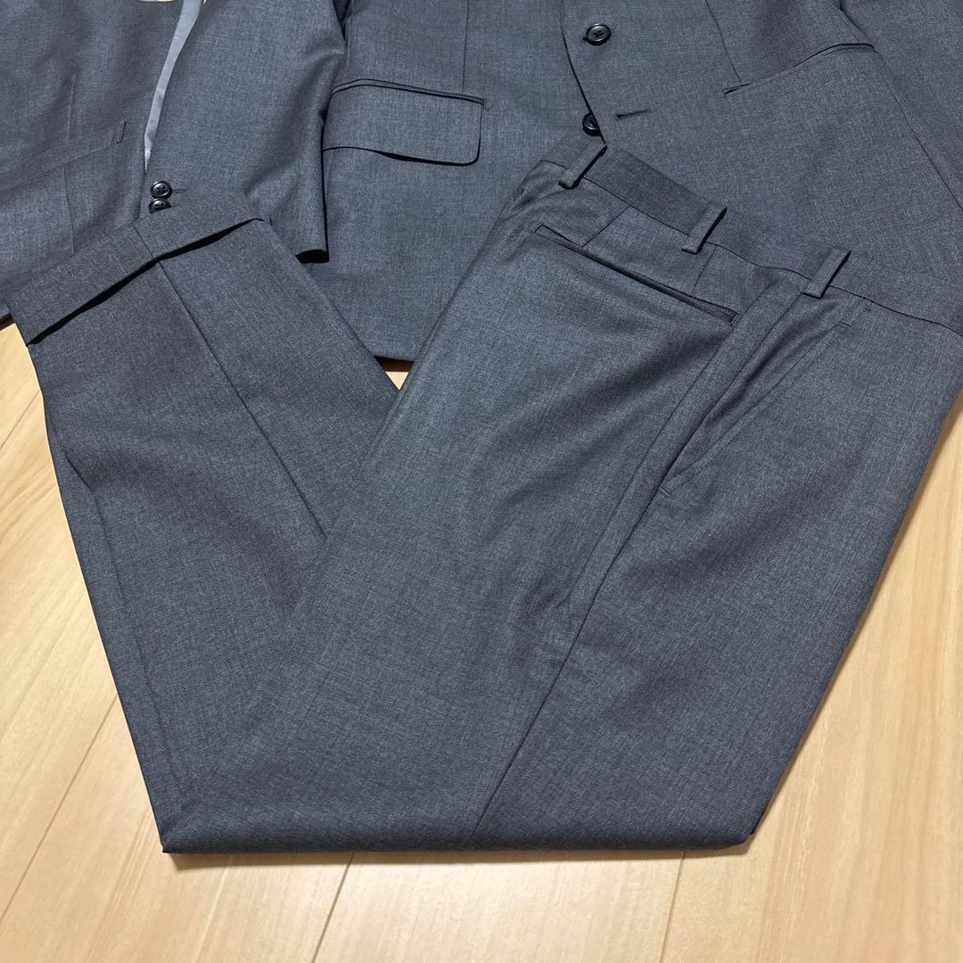 【美品】オーダースーツ スリーピース ダークグレー