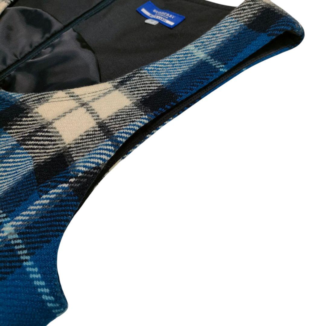 極美品✨バーバリーブルーレーベル ミニワンピース ホース刺繍 チェック プリーツ