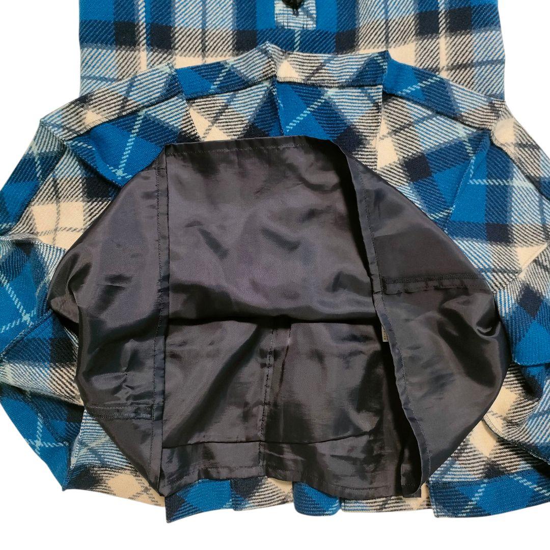極美品✨バーバリーブルーレーベル ミニワンピース ホース刺繍 チェック プリーツ