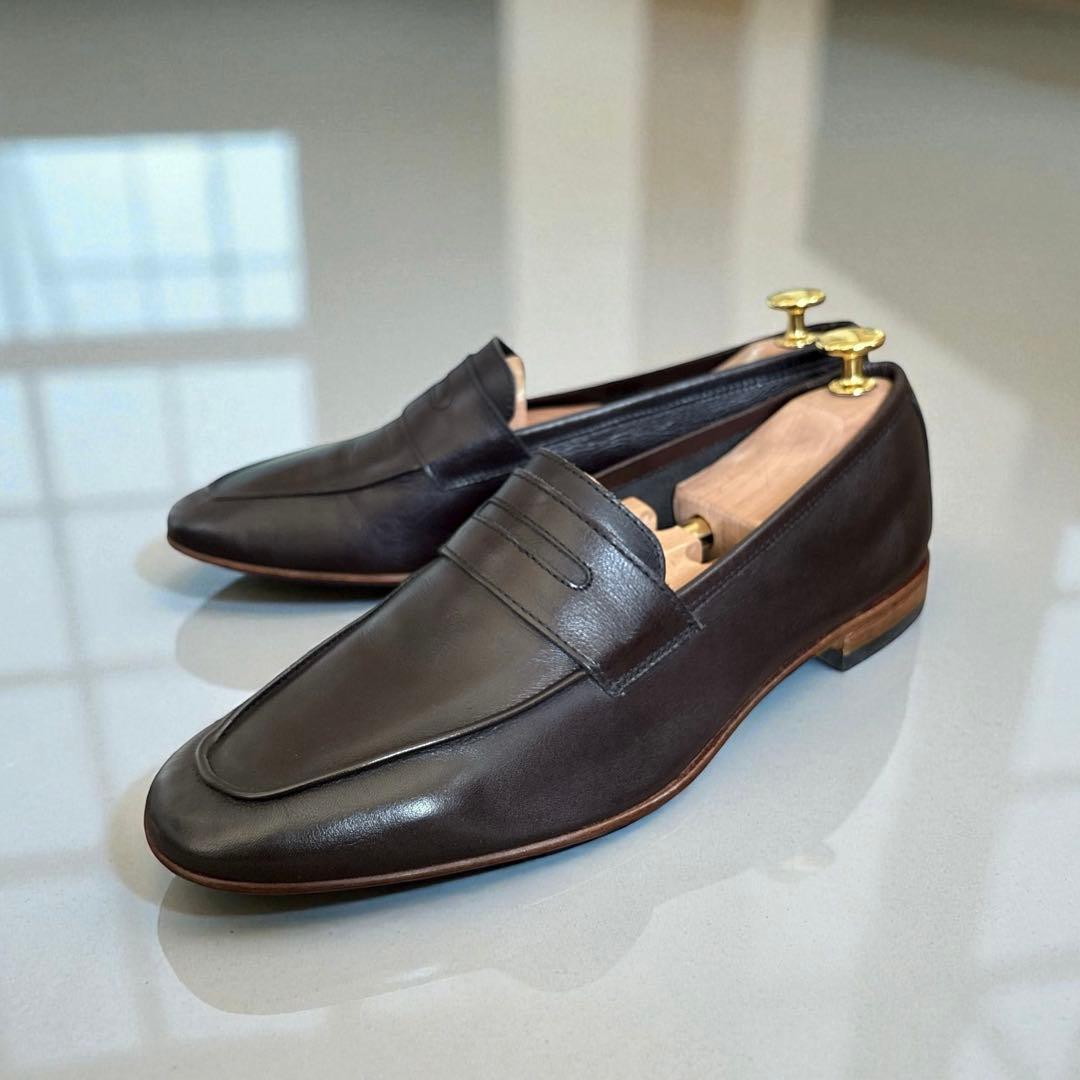 美品✨ バーニーズニューヨーク ローファー （25） 焦茶 ドレスシューズ