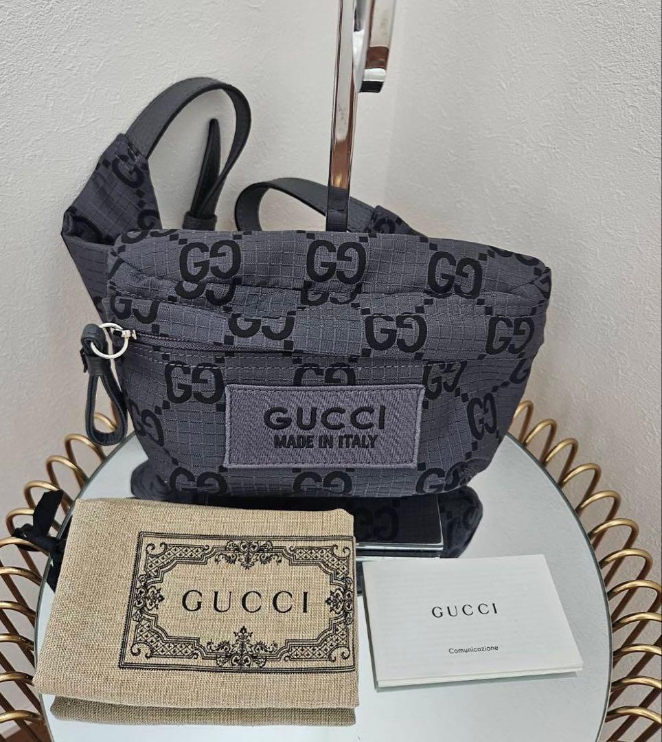 【未使用保管品】GUCCI グッチ GG柄 ラージ ベルト ボディバッグ24SS