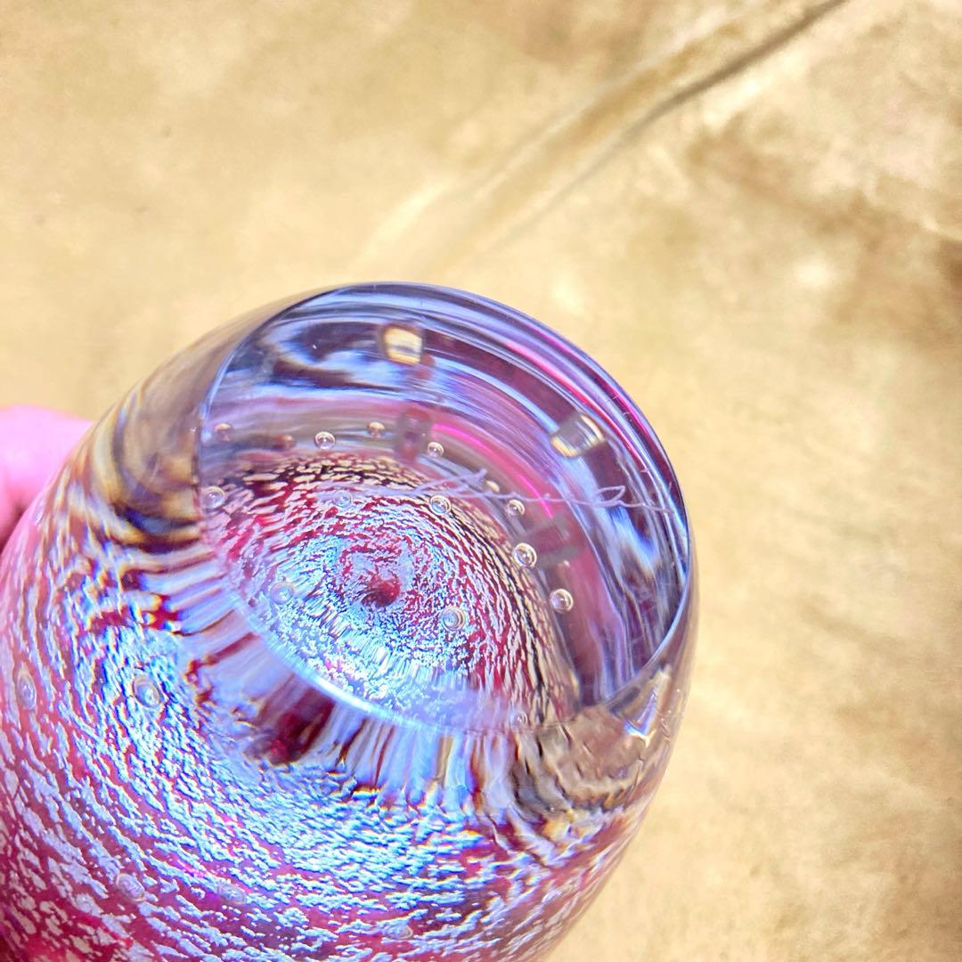 超希少品　サイン有り 現代の名工 黒木国昭 銀彩泡入花器 一輪挿し