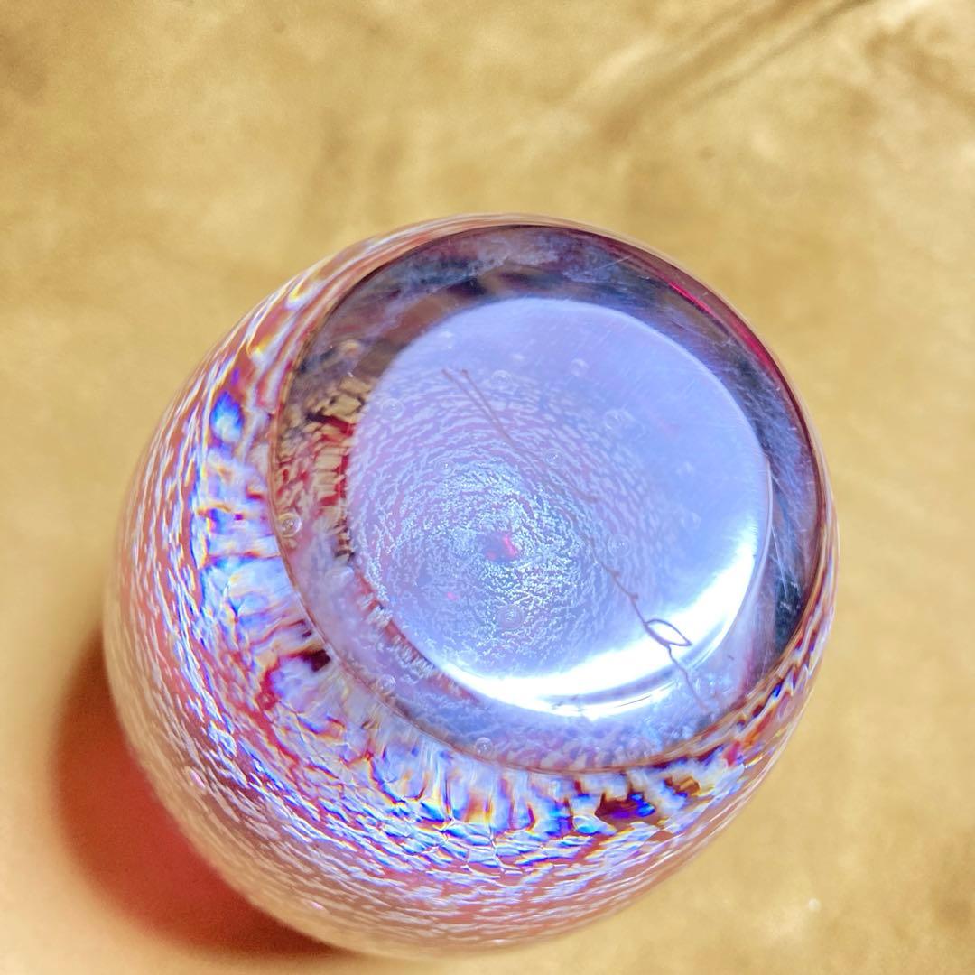 超希少品　サイン有り 現代の名工 黒木国昭 銀彩泡入花器 一輪挿し