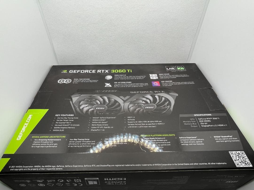 グラフィックボード・グラボ・ビデオカード MSI GeForce RTX 3060 Ti 8GB VENTUS 2X OC