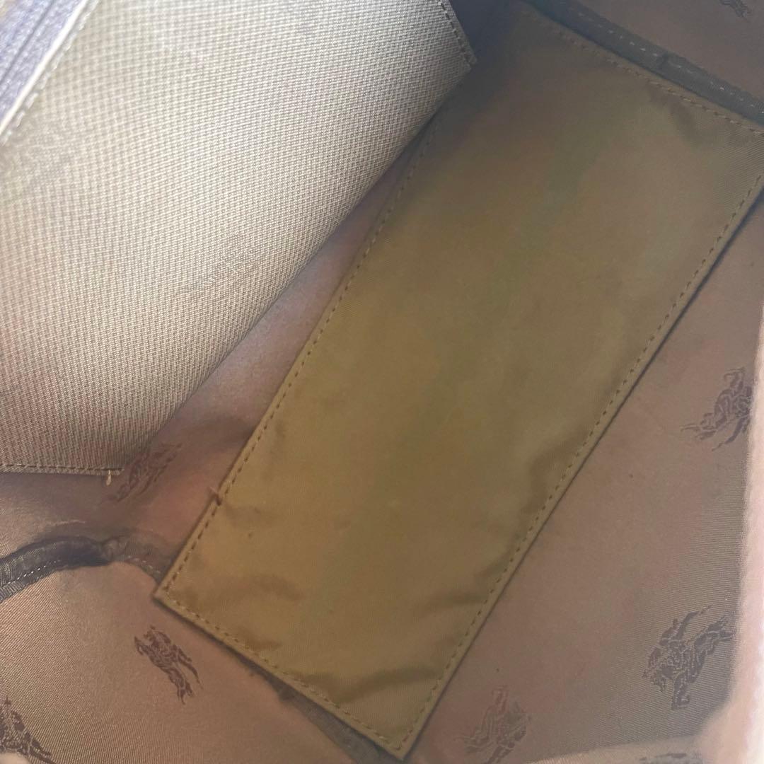 希少　月桂樹　バーバリーズ ハンドバッグ ミニボストン ノバチェック キャンバス