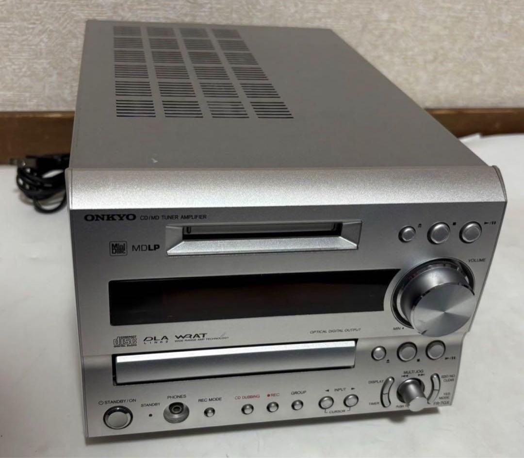 ONKYO CD/MD コンポ FR-7GX アンプ リモコン付き
