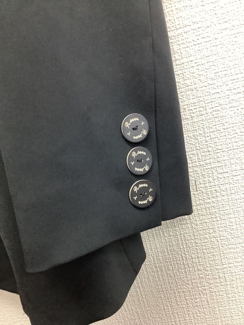 【美品‼︎】Rossa ロッサ 着脱可レース襟 テーラードジャケット L ブラック