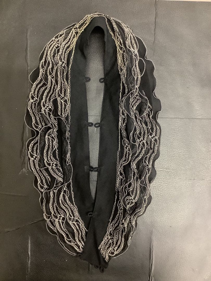 【美品‼︎】Rossa ロッサ 着脱可レース襟 テーラードジャケット L ブラック