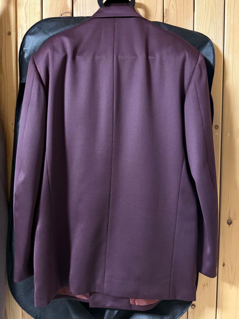 ダブル スーツ ワインレッド 90年代 古着 セットアップ