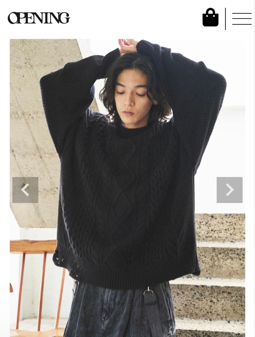 VICTIM × OPENING ACT ダメージニット