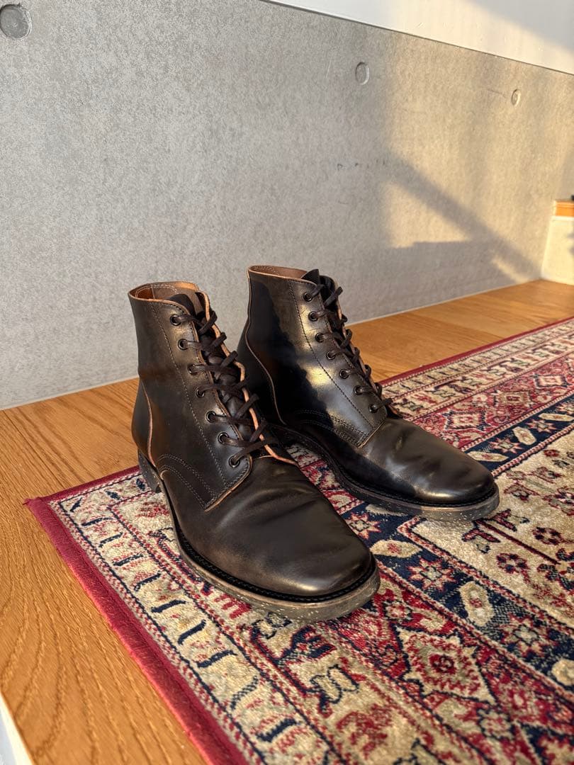 カスタムブーツ CLINCH Yeager boots同楦 マヤレザー 茶芯