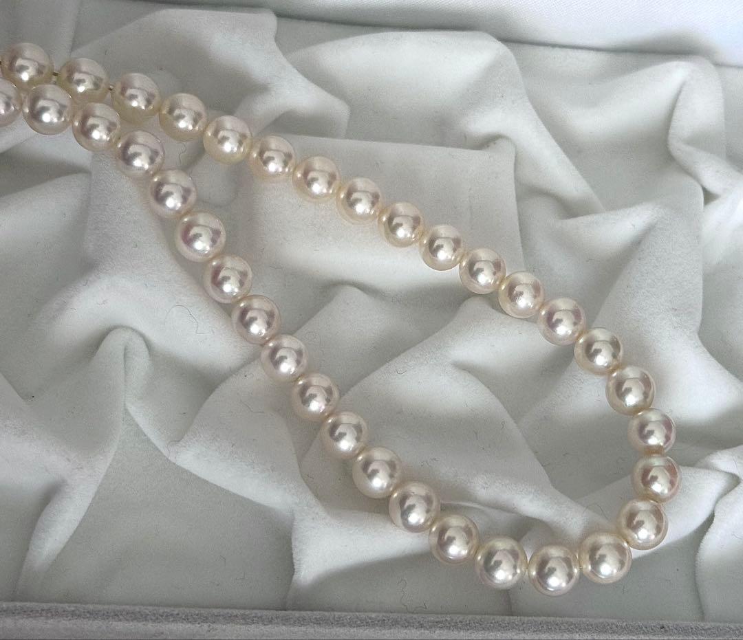 エ*1様 高品質オーロラロゼアコヤパールネックレス7-7.5mm約43cm鑑別書