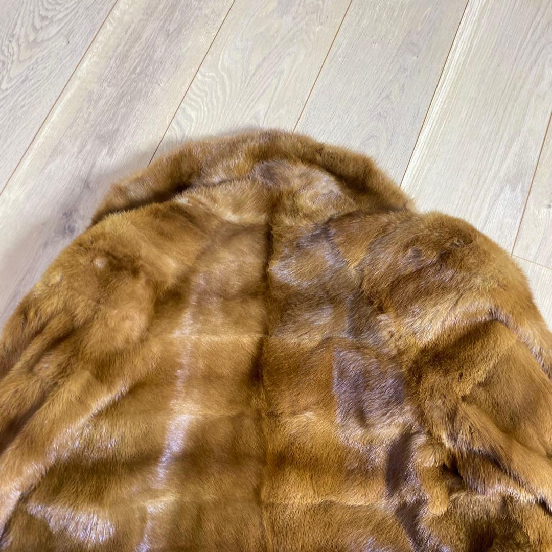 【EMBA】エンバ ブラウン毛皮コート　11号　ジャケット