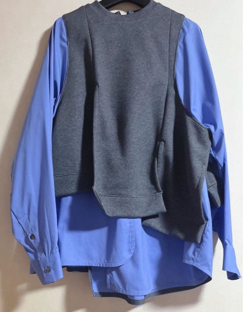 【美品】ENFOLD エンフォルド ダンボール レイヤードプルオーバー