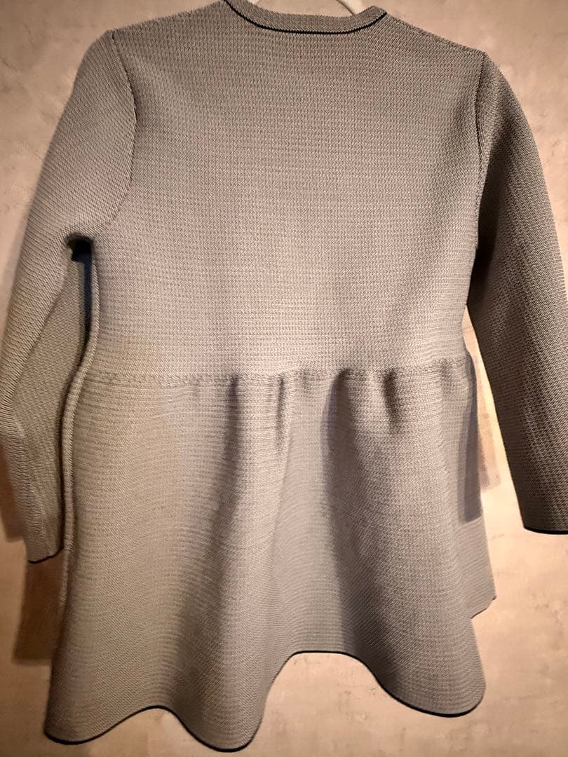 UNITED ARROWS ミニフリル ジャカード カーディガン ペプラム