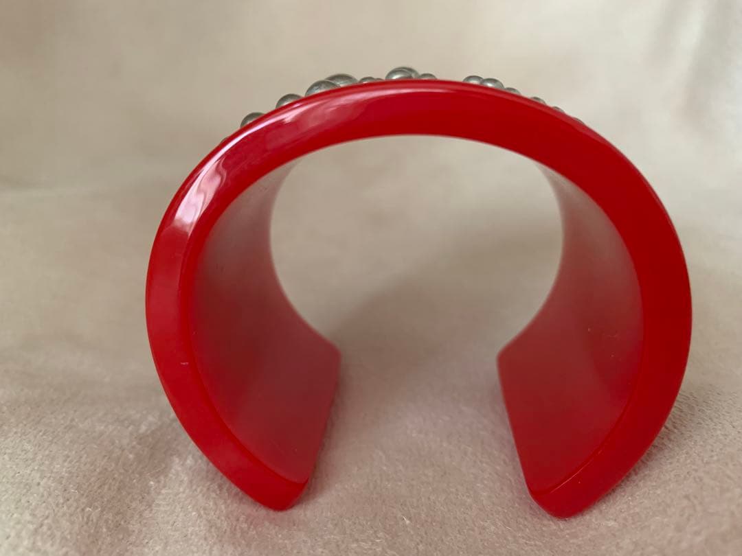 Dior スタッズ バングル　レッド