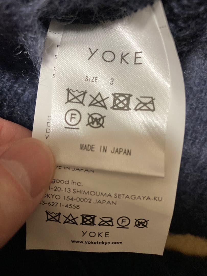 トップス YOKE 21AW ROTHKO BORDER CREW NECK