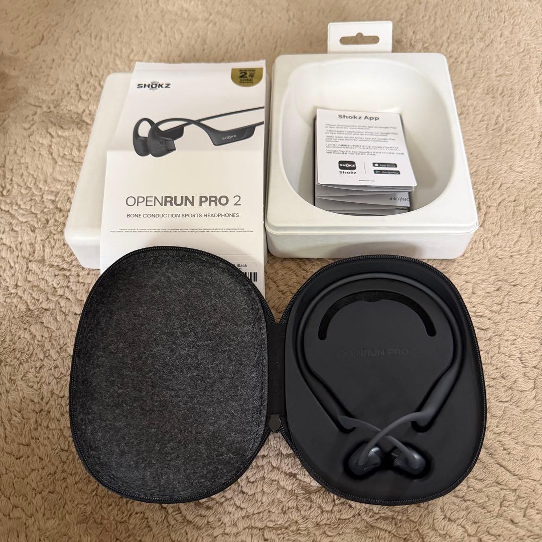 美品　骨伝導イヤホン OpenRun Pro 2 mini ブラック