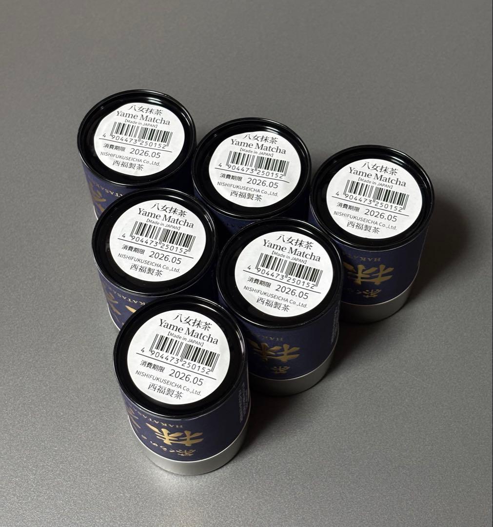 新品未開封　八女抹茶　茶くらの八女抹茶　20g×6缶　西福製茶