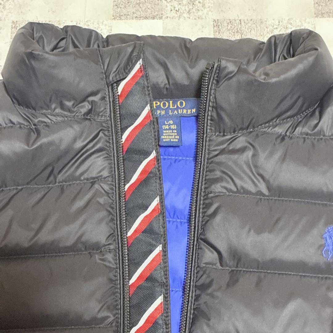 ラルフローレン　ダウンジャケット　ライトダウン　ブラック　黒　収納袋付